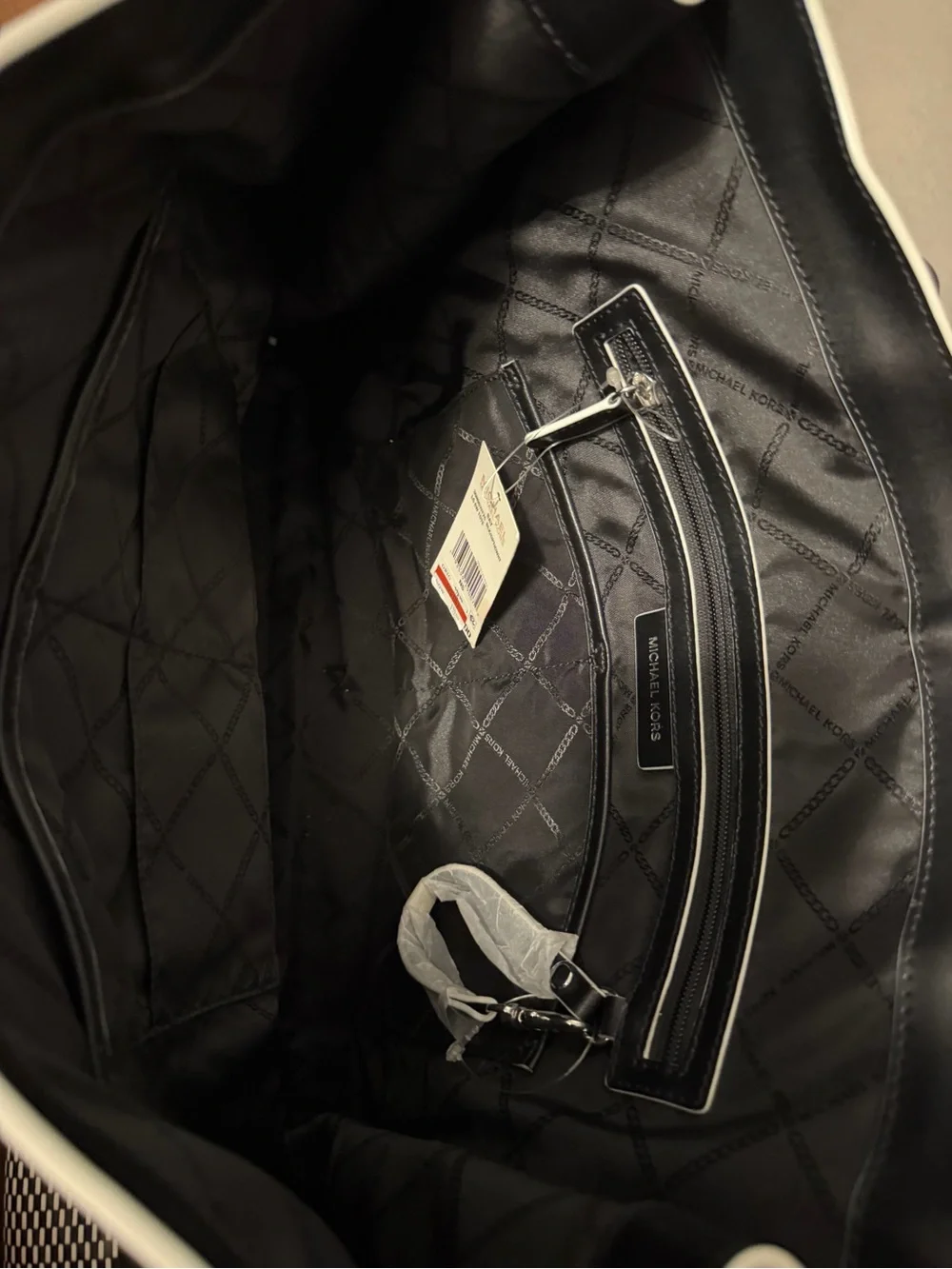 Michael Kors Black and White Logo Tote